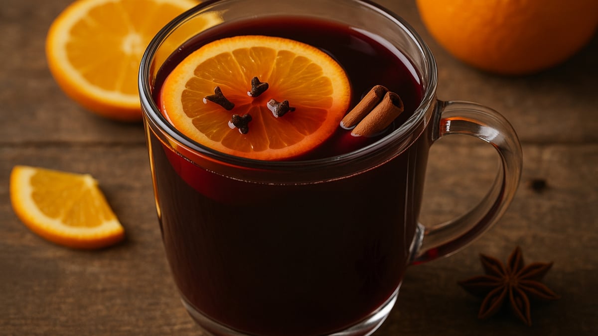 Mulled Wine with Orange and Spices