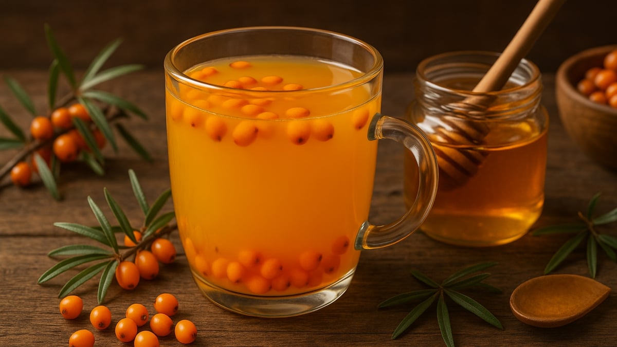 Sea Buckthorn Tea with Honey