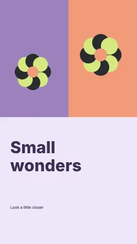 Small wonders · Playful phone wallpaper template