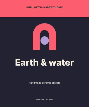 Earth & water · Bold label template