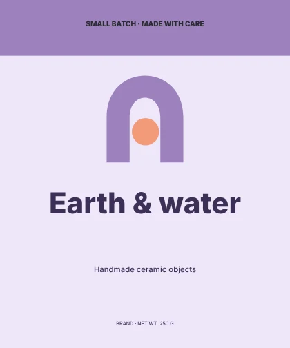 Earth & water · Playful label template