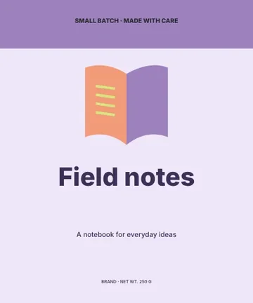 Field notes · Playful label template