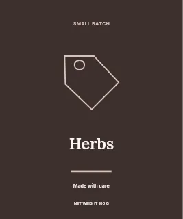 Garden herbs · Geometric label template