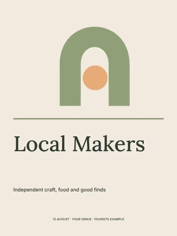Local Makers · Editorial poster template