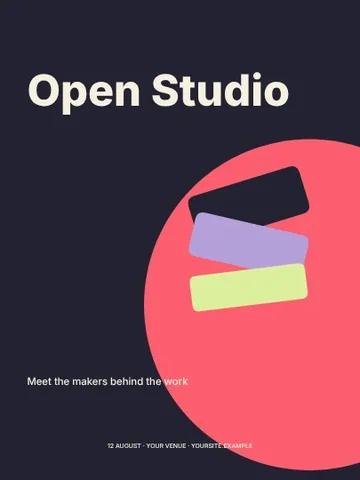 Open Studio · Bold poster template