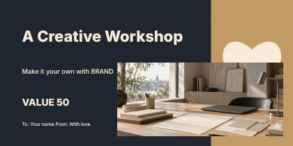 A Creative Workshop · Column gift voucher template