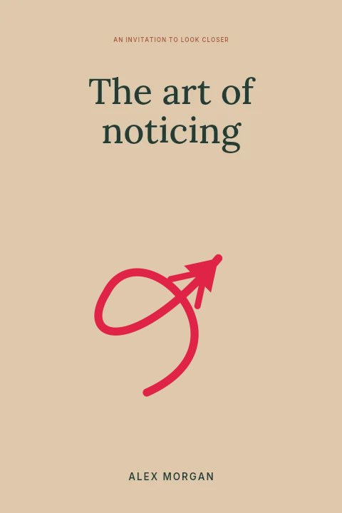 North-east loop arrow · double head in The art of noticing · Book cover