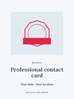 10-point shallow badge · with a straight ribbon in Professional contact card · Picture window