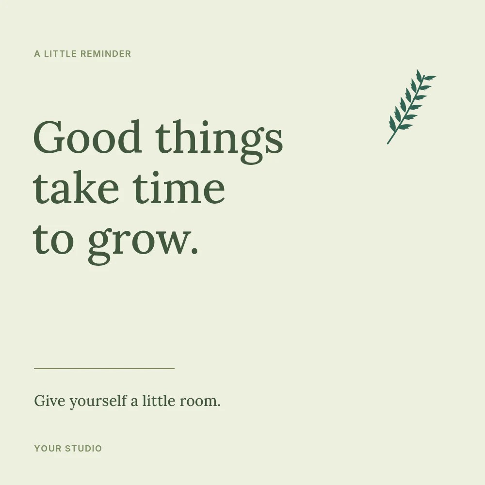Palm foliage · arching arrangement with 6 leaf pairs in Room to grow · Botanical quote post