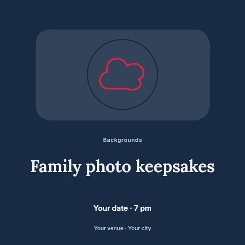 Fluffy cloud · Medallion in Family photo keepsakes social media post template
