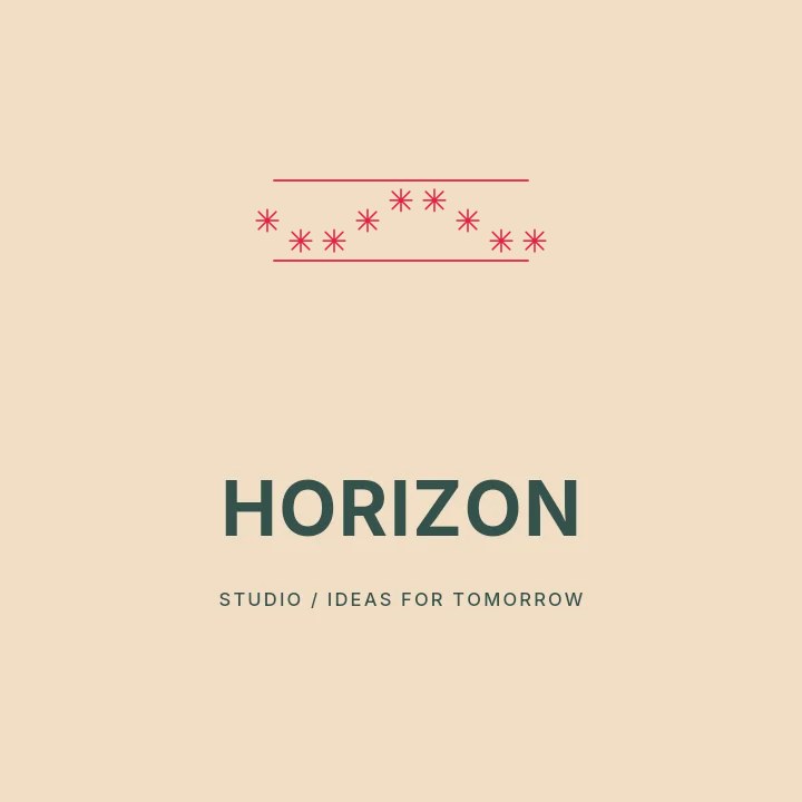 Fan divider · 9 motifs in a wave in Horizon studio · Illustrated logo