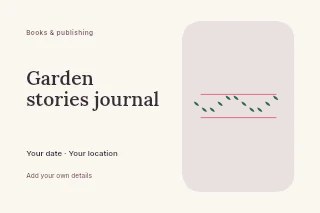 Leaf divider · 11 motifs in a wave in Garden stories journal · Horizontal photo dialogue