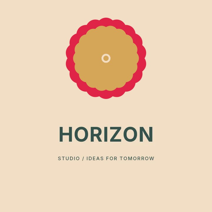 Lobed rosette · 18-fold symmetry and 2 layers in Horizon studio · Illustrated logo