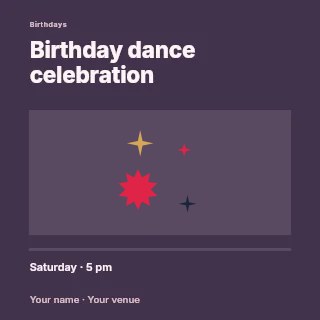 10-point balanced sparkle · corner composition in Birthday dance celebration · Title & photograph