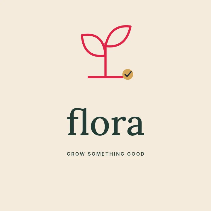 Young sprout · Accent in Flora · Botanical logo