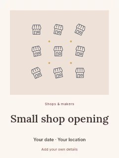 Small shop storefront · Scattered Pattern in Small shop opening · Quiet photo gallery