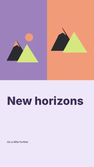 New horizons · Playful phone wallpaper template