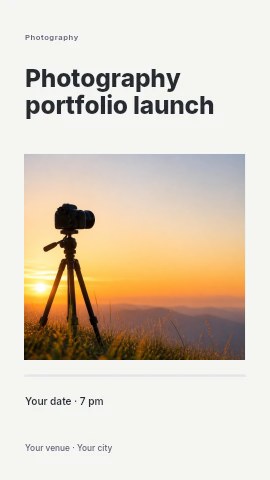 Photography portfolio launch instagram story template