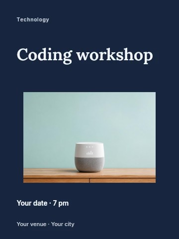 Coding workshop invitation template