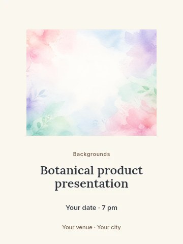Botanical product presentation poster template