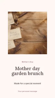 Mother Day garden brunch instagram story template · Picture window