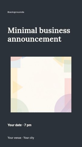Minimal business announcement instagram story template