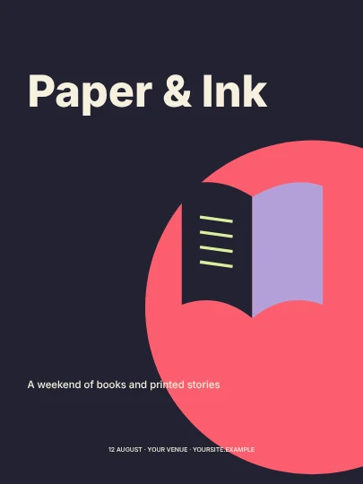 Paper & Ink · Bold poster template