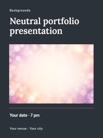 Neutral portfolio presentation invitation template