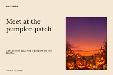 Pumpkin patch visit photo layout postcard template