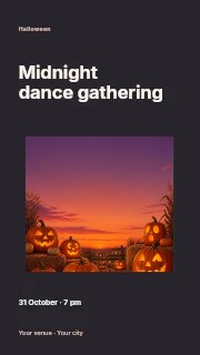 Midnight dance gathering · Split editorial instagram story template