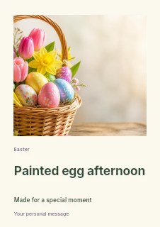 Painted egg afternoon · Gallery editorial