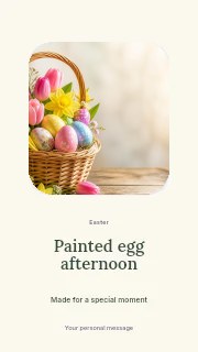 Painted egg afternoon · Circular focus instagram story template