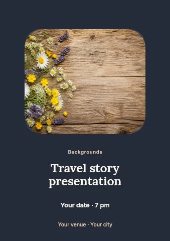 Travel story presentation flyer template