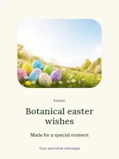 Botanical Easter wishes invitation template · Picture window
