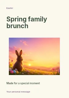 Spring family brunch flyer template · Modern programme