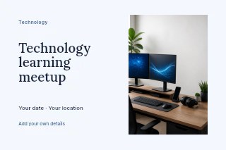 Technology learning meetup · Horizontal photo dialogue