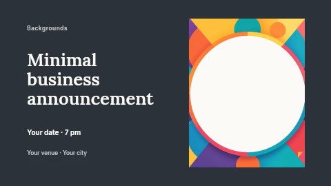 Minimal business announcement banner template banner template
