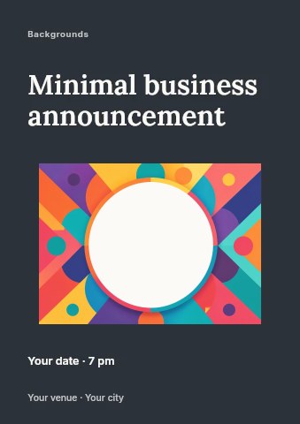 Minimal business announcement flyer template flyer template