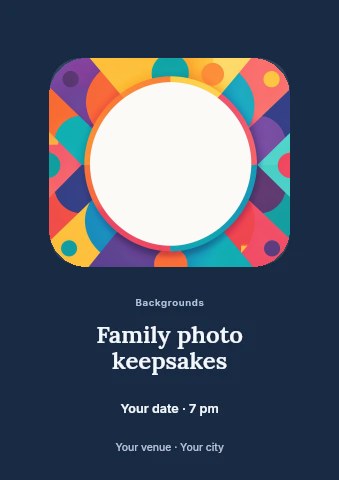 Family photo keepsakes flyer template