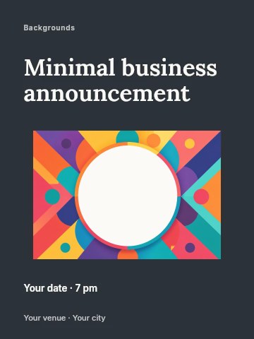 Minimal business announcement invitation template invitation template