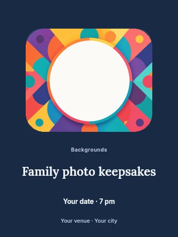 Family photo keepsakes invitation template