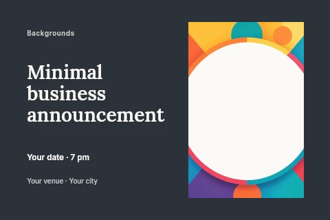 Minimal business announcement postcard template postcard template