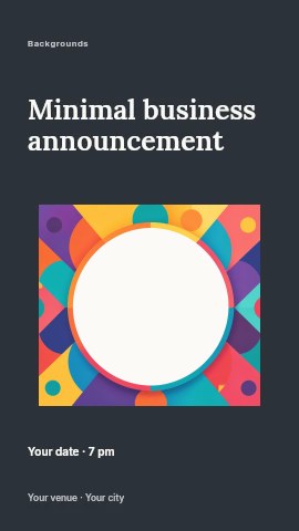 Minimal business announcement instagram story template instagram story template