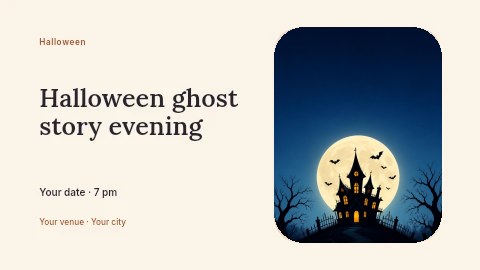 Halloween Banner · Offset photo banner template