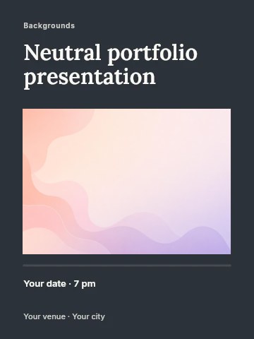 Neutral portfolio presentation poster template