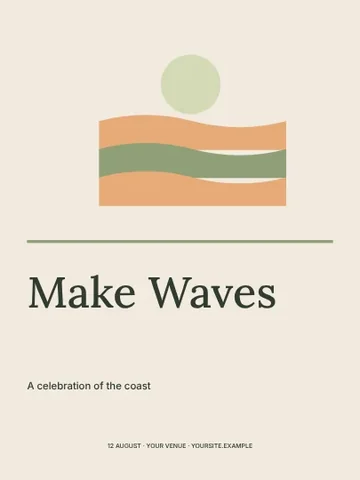 Make Waves · Editorial poster template