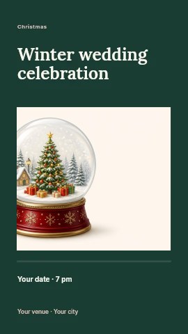 Winter wedding celebration instagram story template