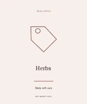 Garden herbs · Retro label template