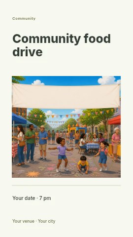 Community food drive instagram story template