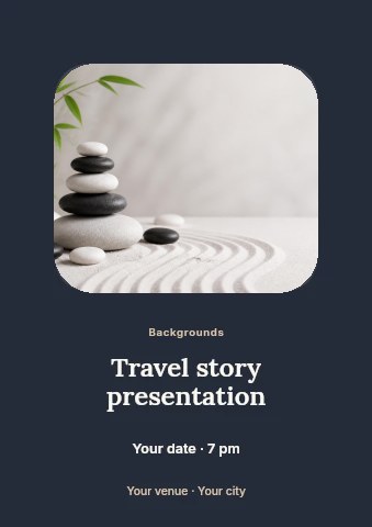 Travel story presentation flyer template